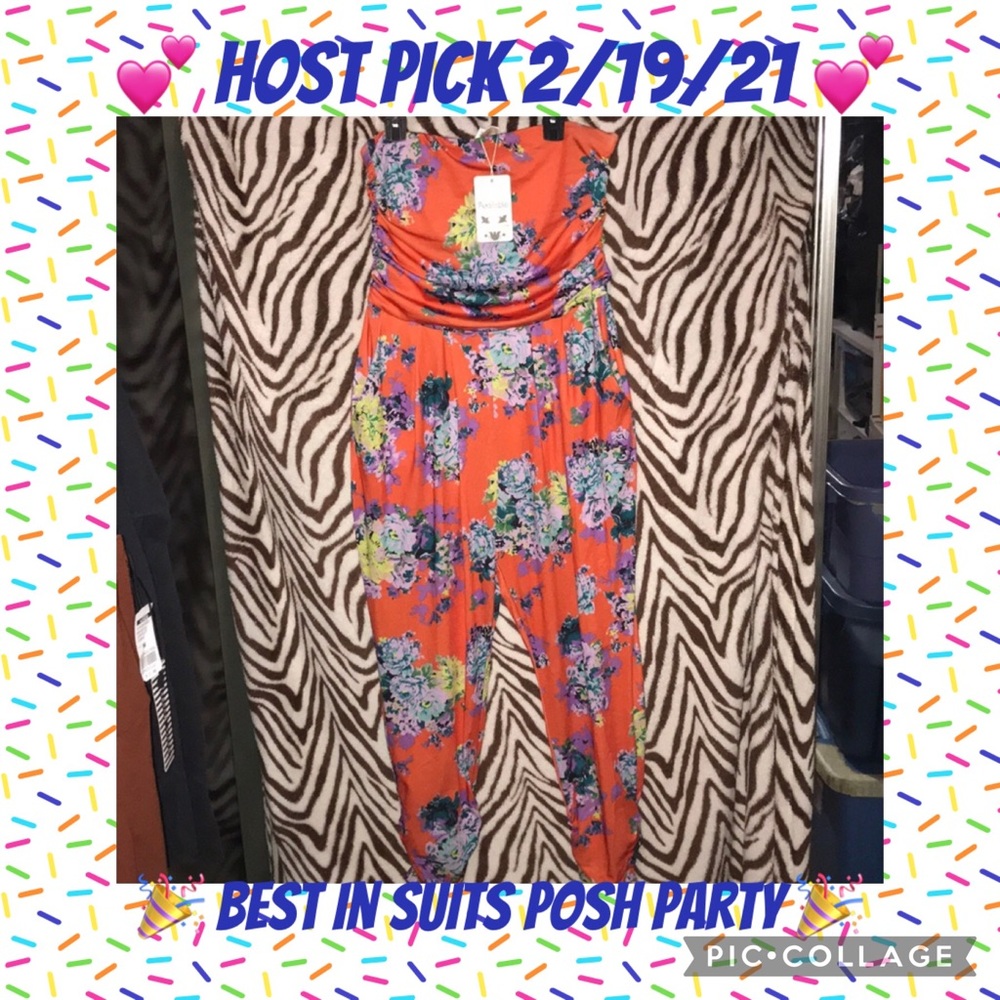 Available Orange jumpsuit new with tags medium